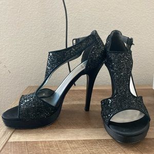 Sparkly Black Heels